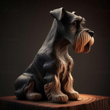 3D model Zwergschnauzer dog (STL)